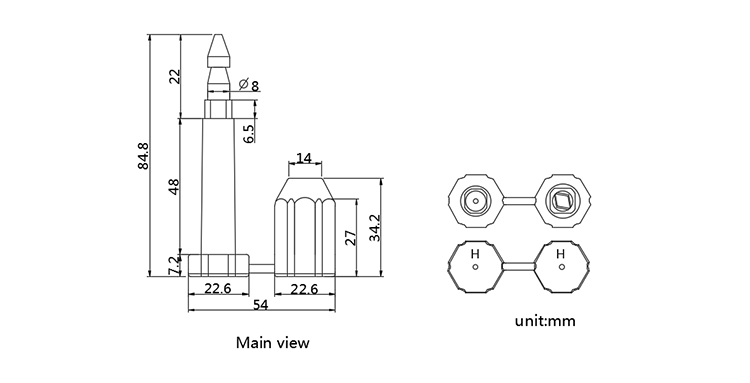 BC-B301 bolt seal CAD