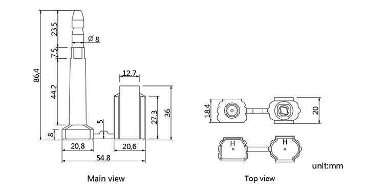 BC-B204 bolt seal CAD