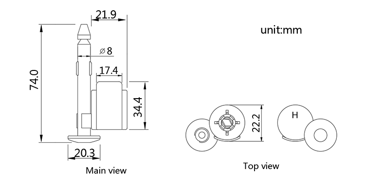 BC-B401 bolt seal CAD BC-B401 bolt seal CAD