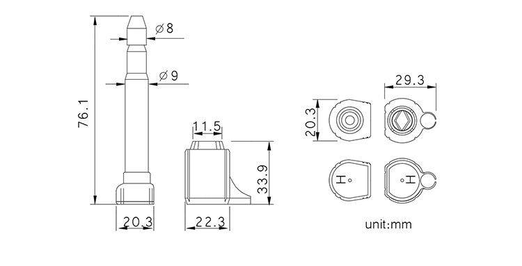 BC-B402 bolt seal CAD