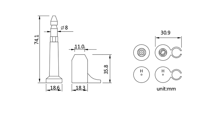 BC-B404 bolt seal CAD