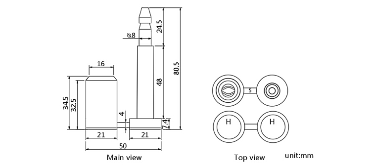 BC-B104 security seal CAD