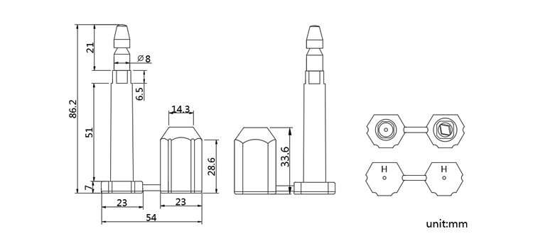 bolt seal CAD 205 bolt seal CAD 205