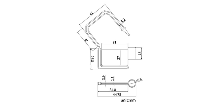 high security padlock seal CAD