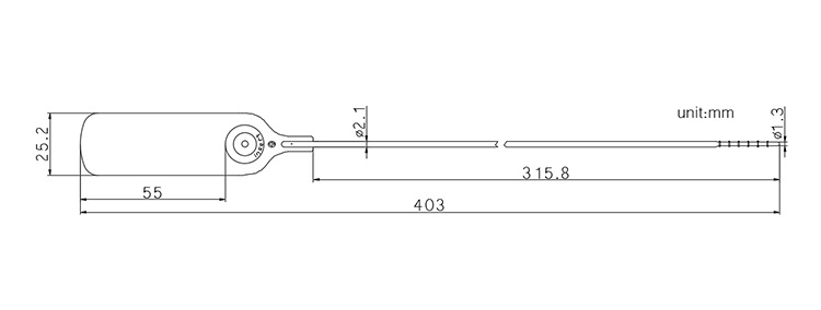 Disposable self locking plastic seal en francais CAD