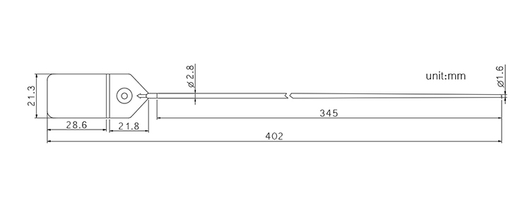 New material one time use PP car plastic seal tag CAD