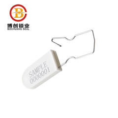 Self locking security padlock seal for bank money bags